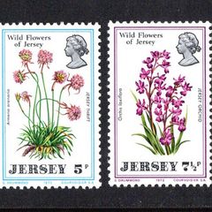 1972 Jersey Wild Flowers of Jersey Commemorative Stamps Mint Never Hinged (MNH)