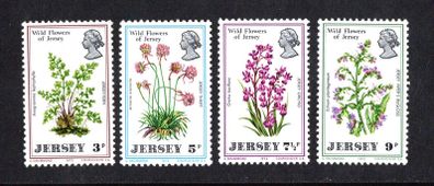 1972 Jersey Wild Flowers of Jersey Commemorative Stamps Mint Never Hinged (MNH)