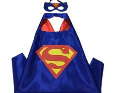 Superman Superhero Cosplay Cape Boys Girls Costume with Mask Halloween Birthday Party for Year Gifts