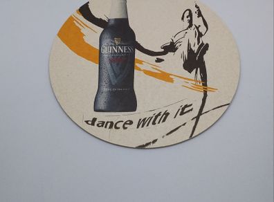 Guinness : Bottled Draught - Dance With Me - Beer Mat/Coaster