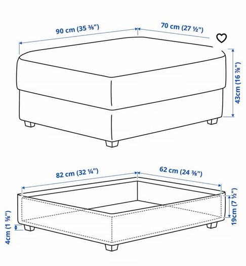 Footstool with storage