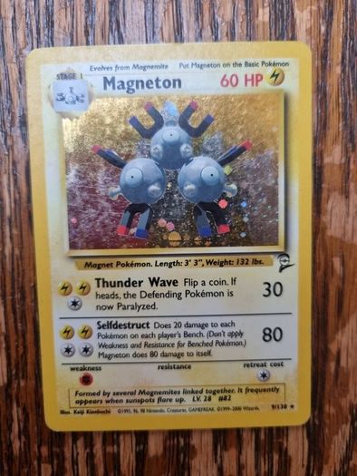 Holo Magneton Base Set 2 Vintage Pokemon Card