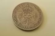 1948 George VI UK Two Shillings coin