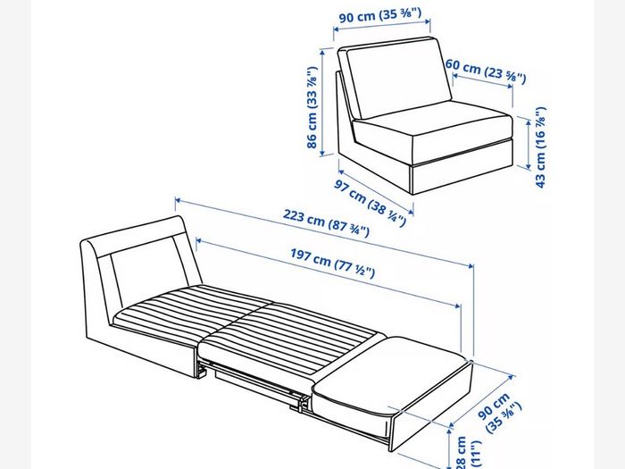 Chair / Sofa Bed ikea