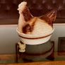 Vintage Rustic Cream Ceramic Hen on Nest Egg Keeper Storage Jar Image 9