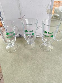 A Set of  3 Vintage Irish Coffee Glasses