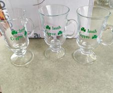 A Set of  3 Vintage Irish Coffee Glasses