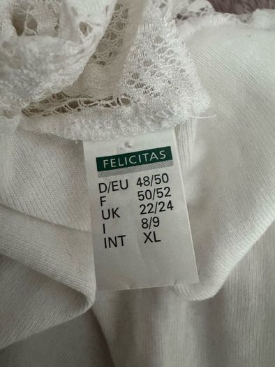 Felicitas white lace lingerie top size UK20/22 EU48/50 Free post