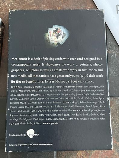 Irish Playing Cards Art Pack) - Signed (Bono, Gavin Friday++) - 2002 Irish Hospice Foundation