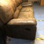 Brown Leather Two-Seater Sofa Image 2