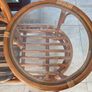 Vintage Rattan Telephone Chair / Gossip Chair with Glass Side Table Image 2