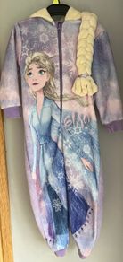 F+F Disney Frozen II Onesie & matching slippers Size 3-4 EUC