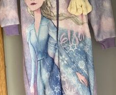 F+F Disney Frozen II Onesie & matching slippers Size 3-4 EUC