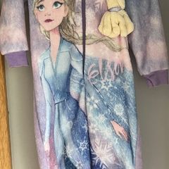 F+F Disney Frozen II Onesie & matching slippers Size 3-4 EUC