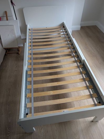 Ikea Childrens Bed, Mattress, and Protector