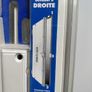 [Brand New] Vertical lock with visible locking mechanism and 3 locking points, made of white steel, for left-hand opening (pull-out). Image 6