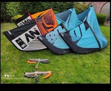 Liquid Force Kitesurf 3 Kites (10m, 8m, 6m) + 2 Control Bars