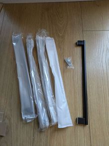 4 black cupboard handles brand new