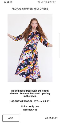 ZARA NEW midi floral dress