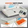 Wall-Mounted Baby Changing Station, Horizontal Foldable Diaper Change Table with Safety Straps and Hanging Rods, Use in Commercial Bathrooms, Daycare Centers for Newborns & Infant Image 3