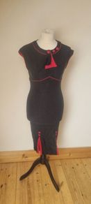 Vintage black and red cocktail dress
