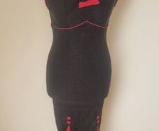 Vintage black and red cocktail dress