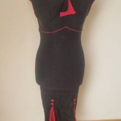 Vintage black and red cocktail dress