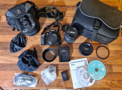 Nikon D5100 DSLR Camera + lenses+ bags