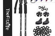 Hiking Walking Trekking Poles - 2 Pack With Antishock And Quick Lock System, Telescopic, Collapsible, Ultralight For Hiking, Camping, Mountaining, Backpacking, Walking, Trekking MULTIPLE COLOURS AVAILABLE (FREE POSTAGE)
