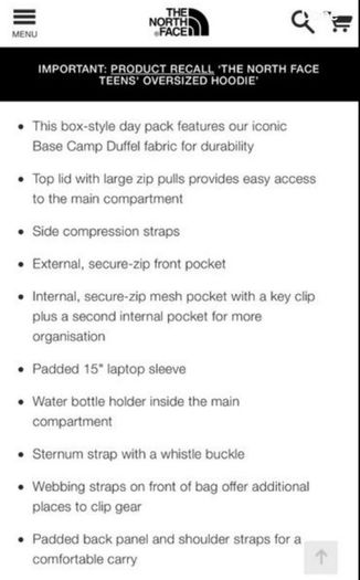 North Face Fuse Box waterproof bag