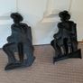 Vintage Pair of Cast Iron Metal Door Stoppers Image 4