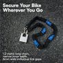 Heavy Duty Motorbike Lock with Padlock | 6mm x 1.2m | Motorcycle & Scooter Lock with Security Chain | 2m Bike Locks High Security | Strong Chain & Locking Padlock (6mm Dia x 1200mm Length) Image 7
