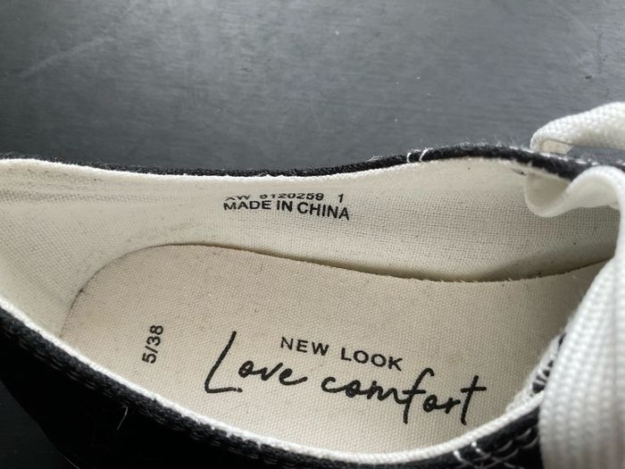 New Look black canvas low top trainers NWT  UK 5 / EU 38