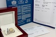 Diamond 9K gold natural diamonds ring