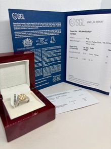 Diamond 9K gold natural diamonds ring
