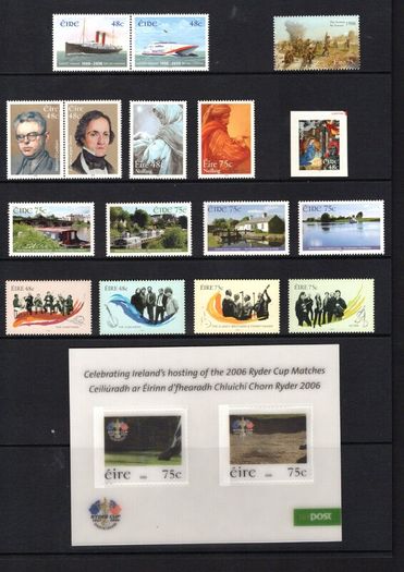 2006 Ireland Stamp Year Pack MNH. See scan for stamps included. All stamps Mint Never Hinged.