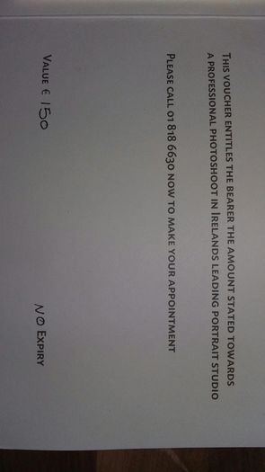Photography studio voucher