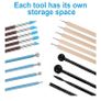 27 Pcs Polymer Clay Tools Sculpting, Pottery Tools for Clay Sculpting Toolss, Air Dry Ceramic Pottery Modeling Sculpture Modelling Carving Tool Kit, DIY Art Crafts Accessories, with Carrying Case Image 4