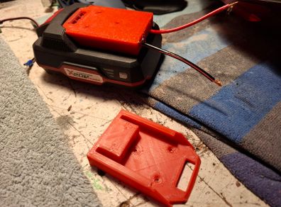 Parkside x20v battery/power wheels adapter