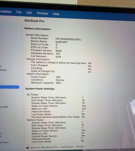 Apple Macbook Pro 16" (2021) M1 Pro / 16gb / 1tb Ssd / 86% Bh
