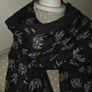 Ladies dark grey scarf with elephants Image 3