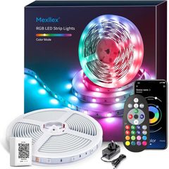 Led Strip Light 15M, Bluetooth APP & Remote Control, Music Sync Color Changing RGB SMD Led Light Strips for Bedroom, Home, Party, Kitchen Decoration (1x15M)