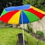 Summer Pride Rainbow Or Black & Red Garden Pub Party Parade Umbrellas. Brand New In Box 2 Metre Image 4