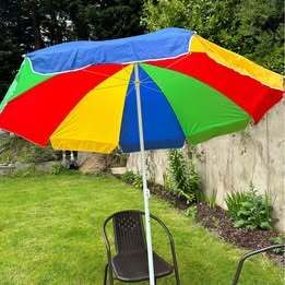 Summer Pride Rainbow Or Black & Red Garden Pub Party Parade Umbrellas. Brand New In Box 2 Metre