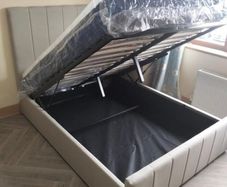 Double 4ft6 King 5ft Size Ottoman Gaslift Storage Beds Instock. Optional , Mattress Available Too