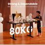 Shape Rectangular Desk design Standing Desk Product dimensions 120D x 60W x 72H centimetres Colour Black Style Modern Smooth Height Adjustment - Effortlessly adjust this sit-stand desk from 72 cm to 118 cm with a smooth electric mechanism. Perfect for tra Image 6