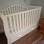 Br Baby white Oslo sleigh cot bed Image 2