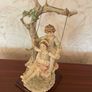 Vintage B. Merli Florence Figurine Children on Swing Sculpture (1983) Image 5
