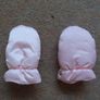 Baby girl warm winter overalls with mittens 100% down filling Image 2