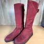 Fatface Knee Length Leather Boots Bellona Boot Burgandy Red size EU 38 UK 5 Image 4